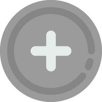 Add 2 Grey scale Icon vector