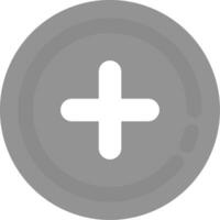 Add circle Grey scale Icon vector