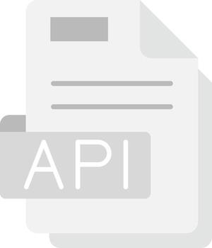 Api Grey scale Icon vector