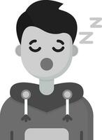 dormir gris escala icono vector