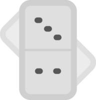 Domino Grey scale Icon vector