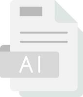 Ai Grey scale Icon vector