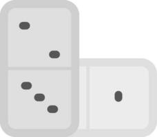 Domino Grey scale Icon vector