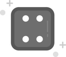 Dice four Grey scale Icon vector