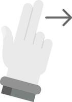 Two Fingers Right Grey scale Icon vector