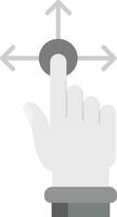 Hold and Move Grey scale Icon vector