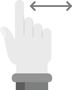 horizontal Desplazarse gris escala icono vector