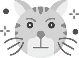 Embarrassed Grey scale Icon vector