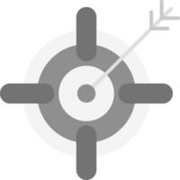 Target Grey scale Icon vector