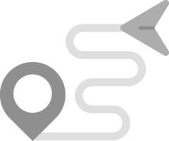 Route Grey scale Icon vector