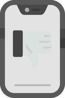 Dislike Grey scale Icon vector