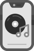 música jugador gris escala icono vector