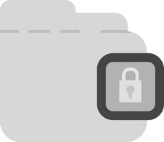 Locked Grey scale Icon vector