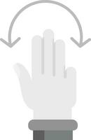 Three Fingers Rotate Grey scale Icon vector