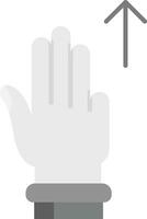 Three Fingers Up Grey scale Icon vector