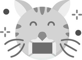 Face mask Grey scale Icon vector