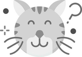 Thinking Grey scale Icon vector