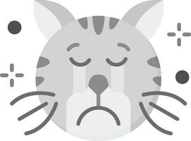 Cry Grey scale Icon vector