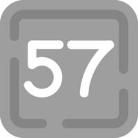 Fifty Seven Grey scale Icon vector