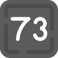 Seventy Three Grey scale Icon vector