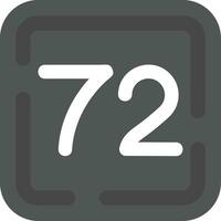 Seventy Two Grey scale Icon vector