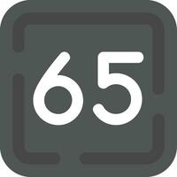 Sixty Five Grey scale Icon vector