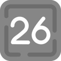 Twenty Six Grey scale Icon vector