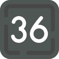 Thirty Six Grey scale Icon vector