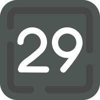 Twenty Nine Grey scale Icon vector