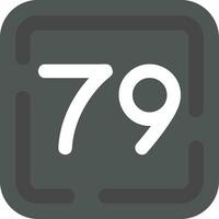 Seventy Nine Grey scale Icon vector