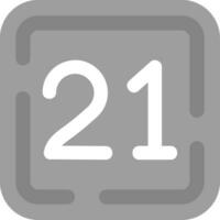 Twenty One Grey scale Icon vector