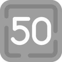 Fifty Grey scale Icon vector