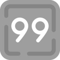 Ninety Nine Grey scale Icon vector