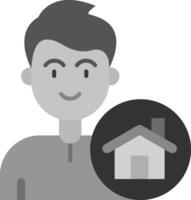 Home Grey scale Icon vector