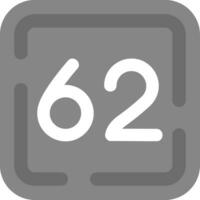 Sixty Two Grey scale Icon vector