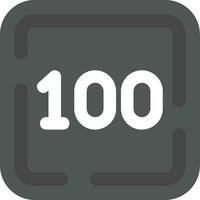 One Hundred Grey scale Icon vector