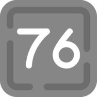 Seventy Six Grey scale Icon vector