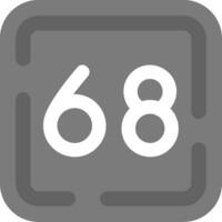 Sixty Eight Grey scale Icon vector