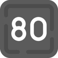 Eighty Grey scale Icon vector