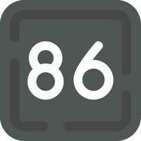 Eighty Six Grey scale Icon vector