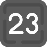 Twenty Three Grey scale Icon vector