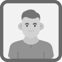 Portrait Grey scale Icon vector