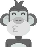 Kiss Grey scale Icon vector