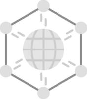 Network Grey scale Icon vector