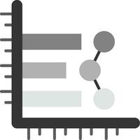 Bar chart Grey scale Icon vector