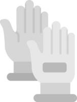 Hand gloves Grey scale Icon vector