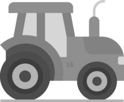 tractor gris escala icono vector