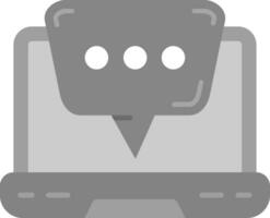 Laptop Grey scale Icon vector