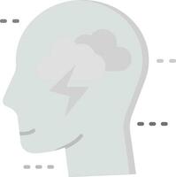 Brainstorm Grey scale Icon vector