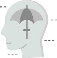Umbrella Grey scale Icon vector